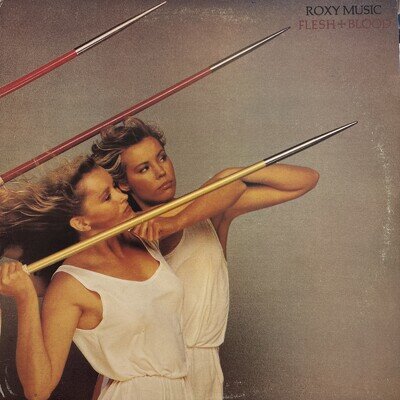 Roxy Music - Flesh + Blood Strawberry LP Album Vinyl Record POLH 002 - EX
