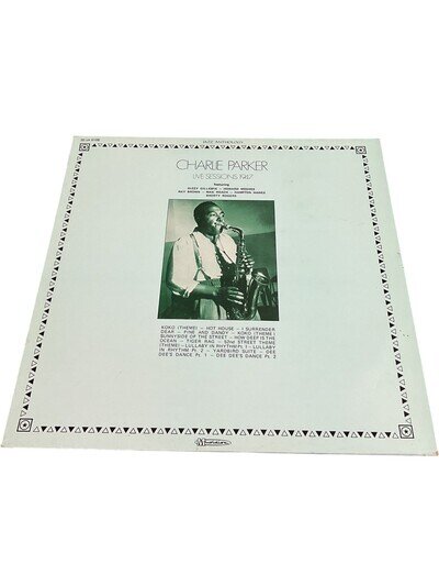 Charlie Parker Live Sessions 1947 Jazz Anthology Vinyl Record LP