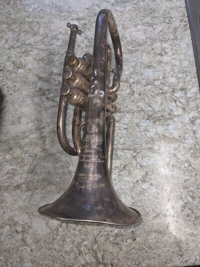 Vintage 1879 Antoine Courtois Paris Cornet-Serial 11135-Chapell London Agent