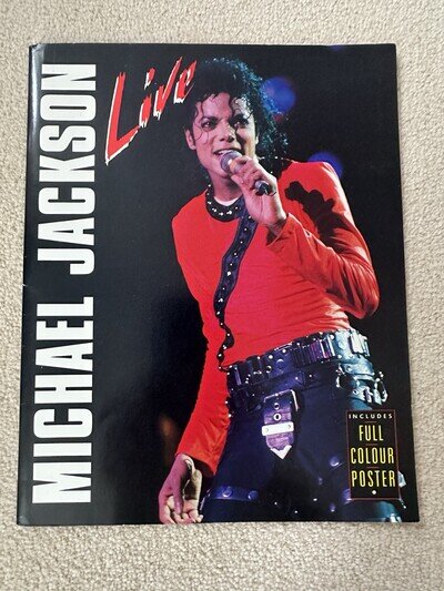Michael Jackson Live Full Colour Photo Book From 1st Solo Tour With Poster 1988