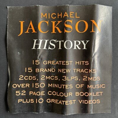 Michael Jackson HIStory Album Promo Poster UK Original 1995