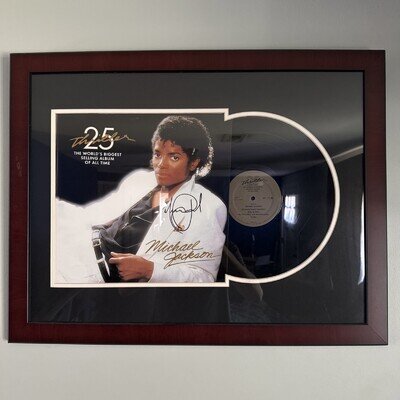 Michael Jackson Autographed Thriller Album Framed With COA