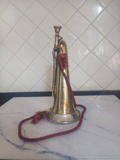 Antique Brass Signal Horn ( Bugle ) Manufactured By Meinal And Herald Of Germany
