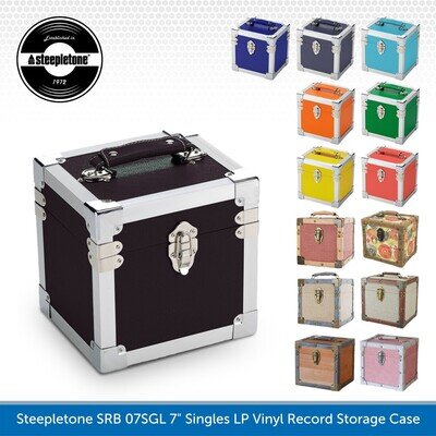 7" Vinyl Record Storage Box Flight Carry Case 7 Inch LP Album Steepletone SRB 07