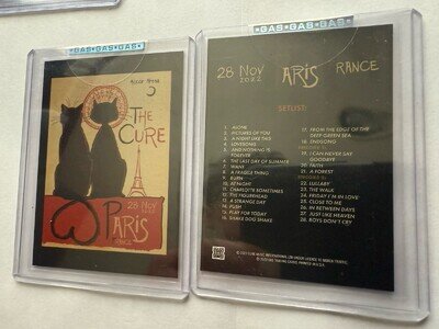 The cure Poster GAS Trading Card Paris France Accor Arena. Sold Out, Rare!