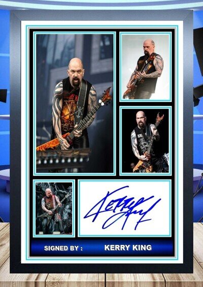 525 kerry king slayer signed A4 print framed unframed photograph reprint #######