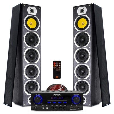 Fenton SHFT57 HiFi Tower Speakers - Bluetooth Floor Speaker System 200W