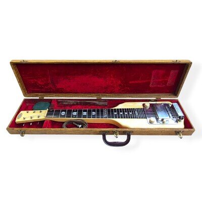 Vintage 1955 Oahu Valco Lap Steel Guitar Pearloid w/ Rare Rowe Stringtone Case