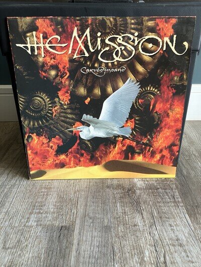 The Mission Carvedinsane 1990 Record Vinyl Lp 842251-1 Goth Rock VG+