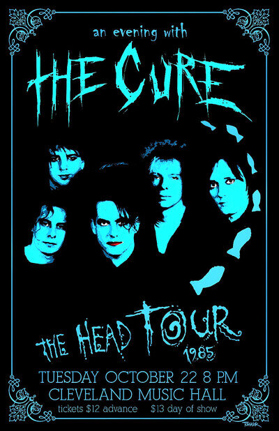 THE CURE Concert Poster 12"x18" FREE SHIPPING