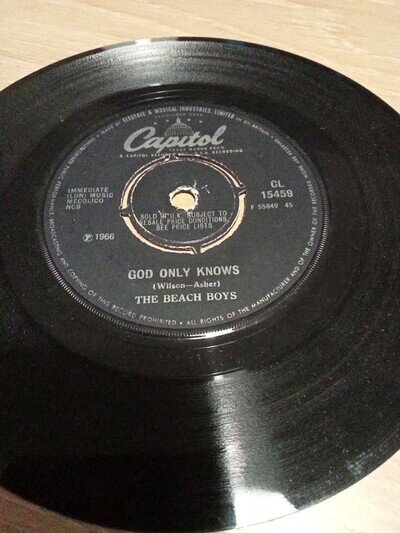 The Beach Boys 1966 God Only Knows/Wouldn't It Be Nice- 7" Vinyl Single Record
