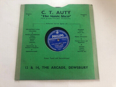 Frankie Laine-A Woman In Love/Make Me A Child Again 78RPM Philips 10" Record