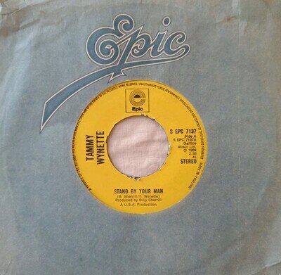 Tammy Wynette-Stand By Your Man/Your Good Girl's Gonna Go Bad Vinyl 7" Single.