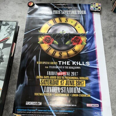 GUNS N' ROSES 2017 NOT IN THIS LIFETIME TOUR OFFICIAL POSTER HUGE RARE