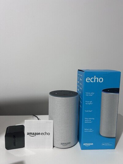 Alexa Echo Speaker Smart Alexa Speaker Assistant Grey With Original Box New Cond