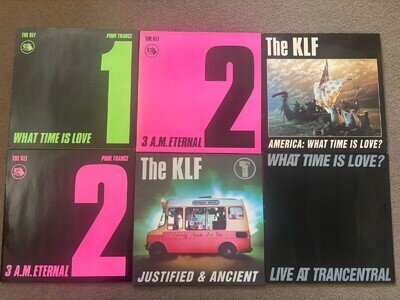 The KLF 12” Rare Collection 3am Eternal What Time Is Love Justified & Ancient