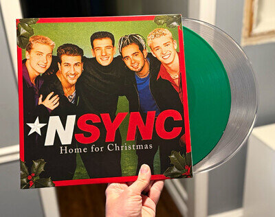 *NSYNC Home for Christmas RCA Green/Clear Colored Vinyl Record LP Holiday