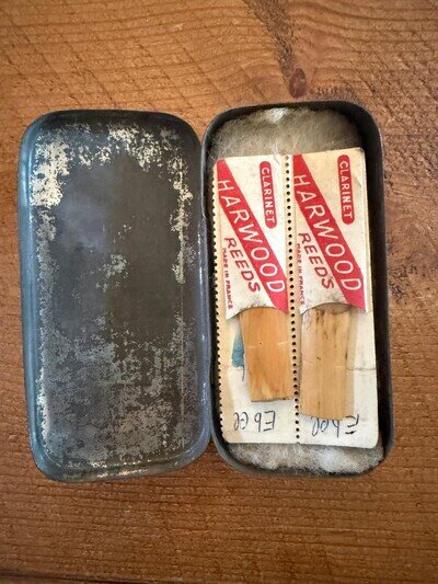 Vintage Clarinet Reed Tin