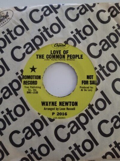 Wayne Newton - Love Of The Common People - Used Vinyl Record - Promo - G8100z