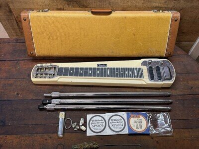 Vintage 1950s Fender Deluxe 8 String Console Steel Guitar Case Legs #00941