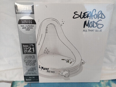 SLEAFORD MODS - ALL THAT GLUE HMV GREEN & PINK VINYL LTD 500 Only LP BRAND NEW#
