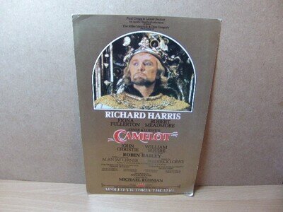 Richard Harris in Camelot at the Apollo Victoria Theatre Handbill / Flyer 1982