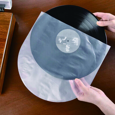 50x Anti Static 12'' LP LD Vinyl Record Covers Inner Sleeves Plastic Clear Cover