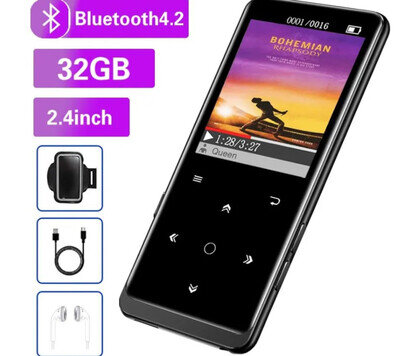 SUPEREYE 32GB MP3 Player Bluetooth Music FM Radio Sound Recorder Speaker Accs