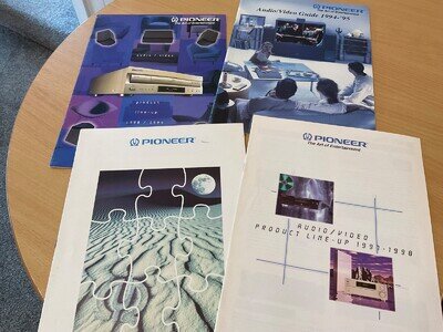 VINTAGE PIONEER HI-FI SOUND SYSTEMS COLOUR CATALOGUES AS SHOWN
