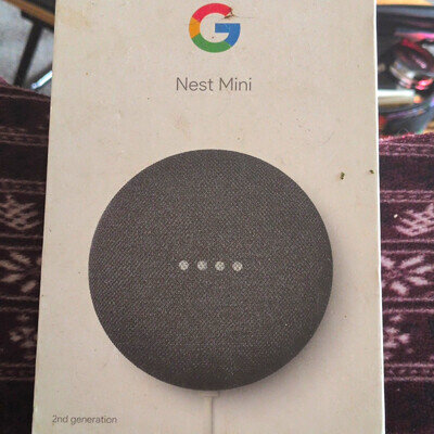 Google Nest Mini (2nd Gen) Smart Speaker Grey Voice Control Wi‑Fi/BT GA00781-GB