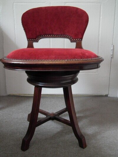 Antique Rotating Cello, Music Stool .