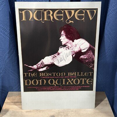 Rudolf Nureyev Signed Autographed Boston Ballet ‘Don Quixote’ Poster RARE FIND