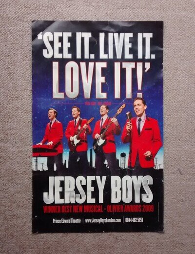 Jersey Boys - Original London Prince Edward Theatre Poster 2009