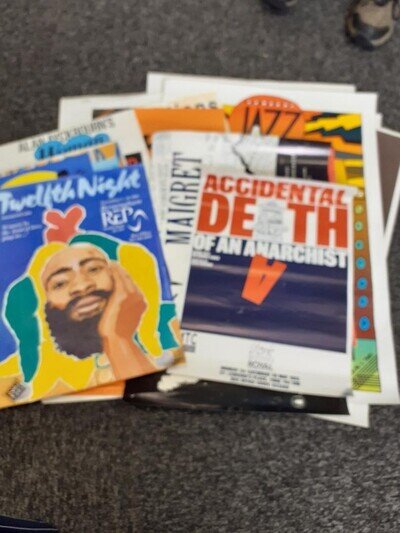 20 + Vintage Provincial Theatre Posters 1980s Colourful Pre Owned Good Condition