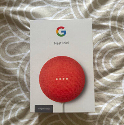 Google Nest Mini (2nd Gen) Smart Speaker Pink Wi-Fi Bluetooth Voice Touch