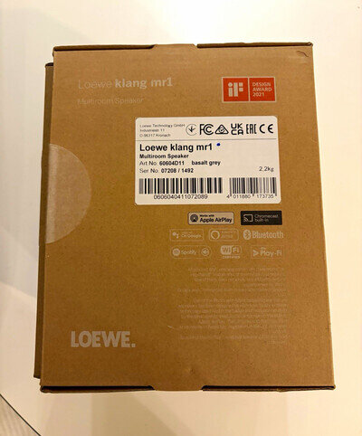 Loewe klang mr1 Multiroom Speaker Basalt Grey NEW Open Box Ex Display AirPlay