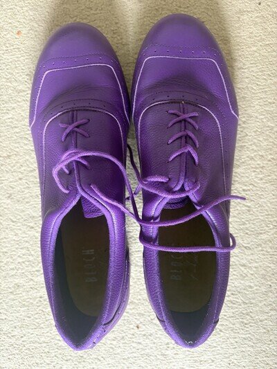 Bloch limited Edition Mens Jason Samuels Smith Purple Leather Tap Shoes Size 8.5