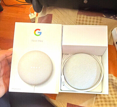 Google Nest Mini 2nd Gen Smart Speaker Grey Google Assistant GA00638-GB