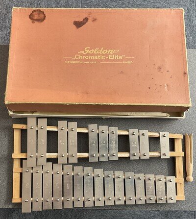 VINTAGE 1950s GOLDON “CHROMATIC-ELITE” A-880 GLOCKENSPIEL/XYLOPHONE.EAST GERMAN.