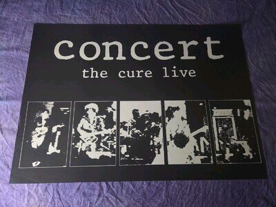 THE CURE CONCERT LIVE Original 1984 Promo Poster Robert Smith 28x20 RARE