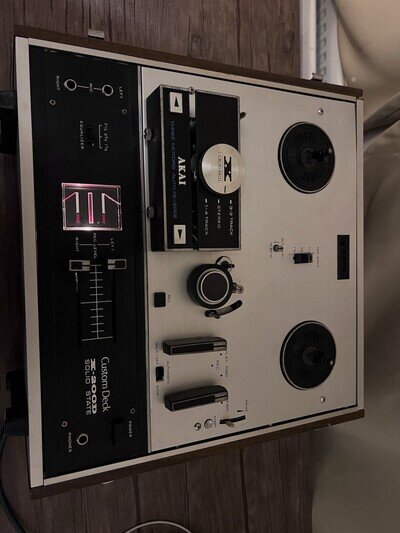 Akai X-200D Reel to Reel Tape Recorder 3 Motors Auto Reverse Crossfield Working