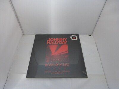 Johnny Hallyday BORN ROCKER TOUR Concert Au Palais Omnisports Vinyl 3x RED LP