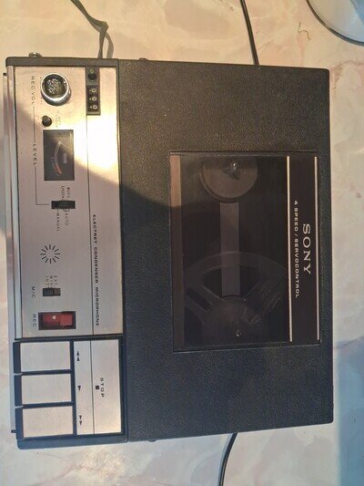 Vintage Sony Reel‑to‑Reel Tape Recorder 4‑Speed Servocontrol Working Condition