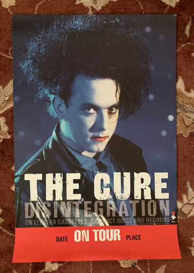 THE CURE Disintegration Tour rare original promotional poster from 1989