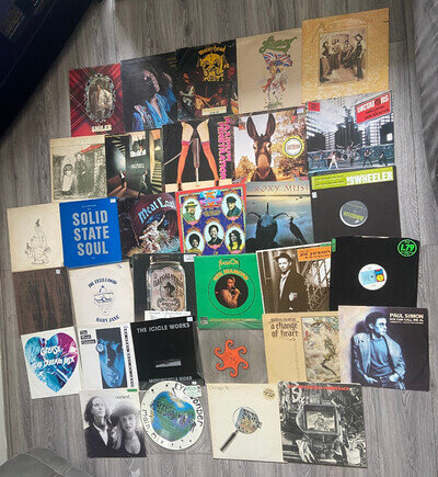Vinyl Record Job Lot Collection Bundle 31x LPs Classic Rock Punk Prog New Wave