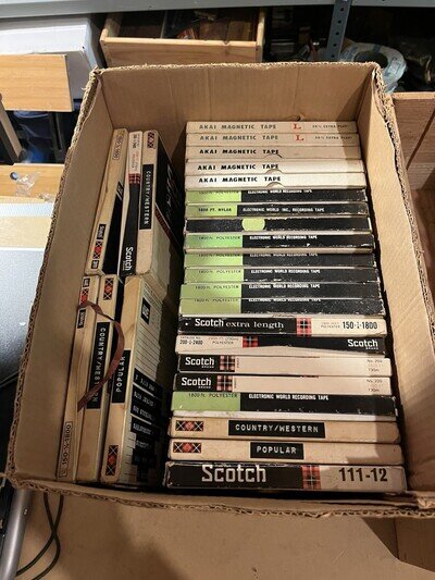 Vintage 7” Reel to Reel Tapes – AKAI, Scotch 200 & Others - Job Lot
