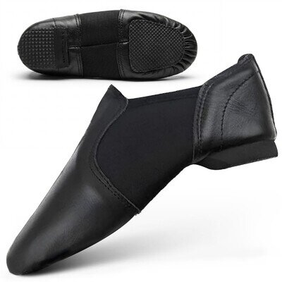 JAZZ DANCE SHOES SLIP ON Black Leather split Irish ballet leotard sole UNISEX 03