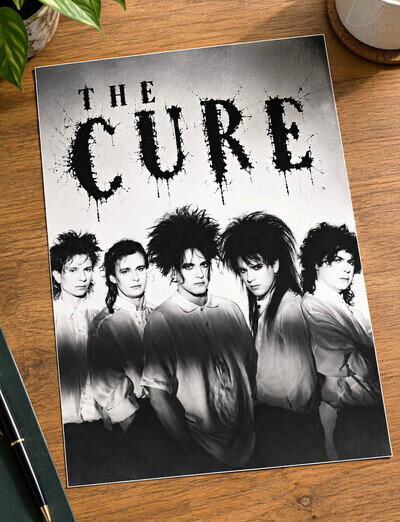 The Cure Black & White Band Photo Poster Print A4 Glossy unframed