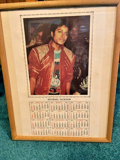 Original Michael Jackson Autograph on 1984 Calendar Personalized to Craig