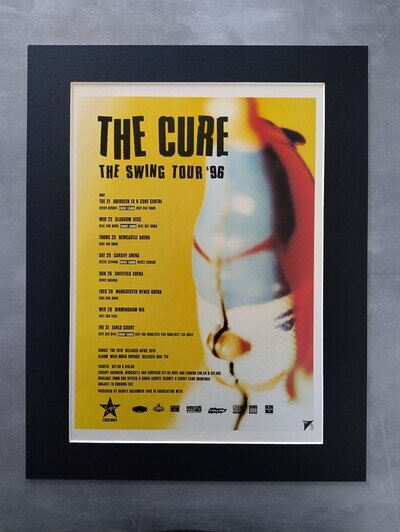 The Cure Tour Poster The Swing Tour 1996 Original Tour Advert Mounted 14x11"
